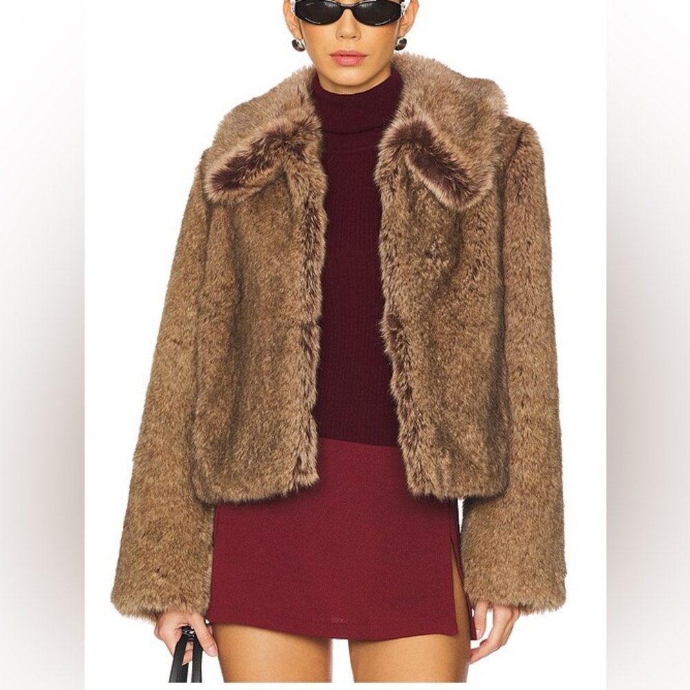 House of Harlow fur coat